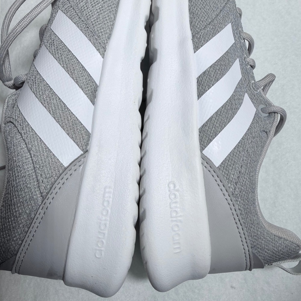 Adidas QT Racer 2.0 Women 8 Grey White Running Shoes FY8312 Cloudfoam Sneakers - Picture 12 of 15
